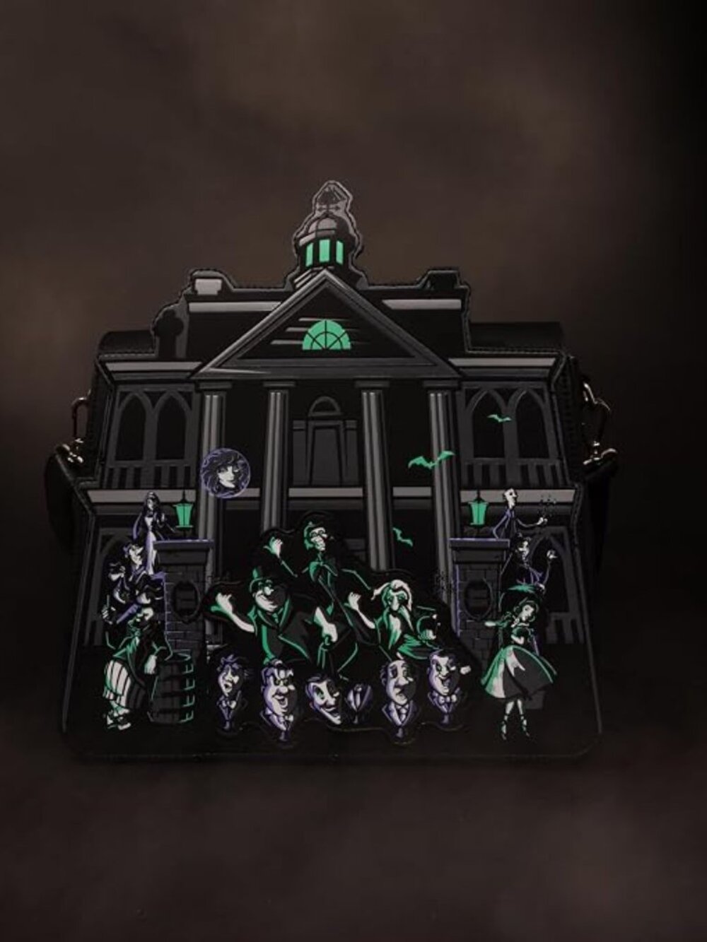 Loungefly Disney: Haunted Mansion Crossbody Purse Glows in the Dark